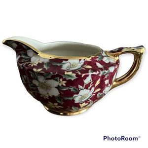 Vintage James Sadler Holiday Chintz Creamer Bone China